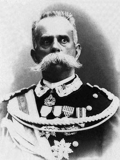 Portrett av Humbert I (1844-1900), konge av Italia fra 1878 til 1900, ble han myrdet av anarkisten Bresci. av Unknown photographer
