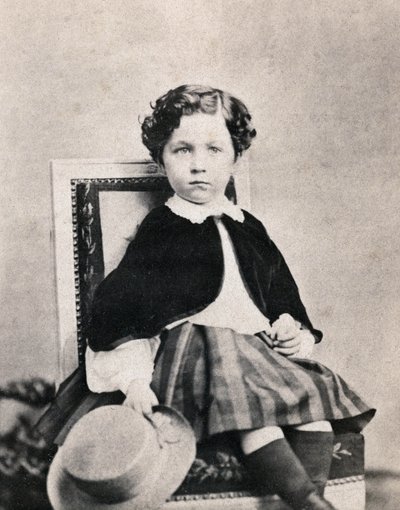 Portrett av keiserprins Eugene Louis Napoleon Bonaparte (1856-1879), sønn av Napoleon III. Anonymt fotografi tatt på Fontainebleau i juni 1860 av Unknown photographer