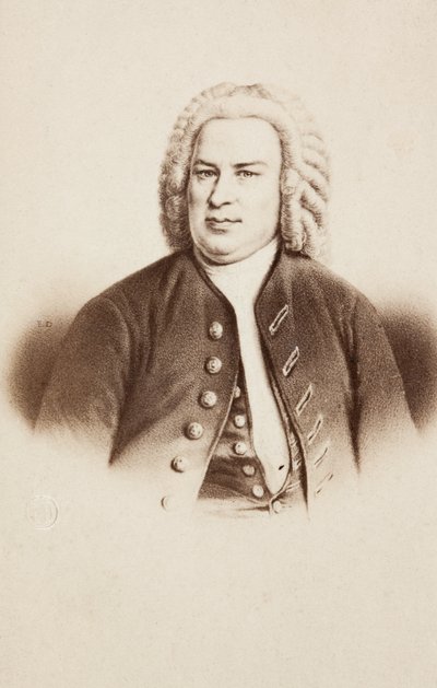 Portrett av Johann Sebastian Bach, fra et tidligere bilde av Unknown photographer