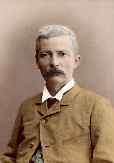 Portrett av Sir Henry Morton Stanley (født John Rowlands) (1841-1904), walisisk journalist og oppdagelsesreisende. senere farging av Unknown photographer