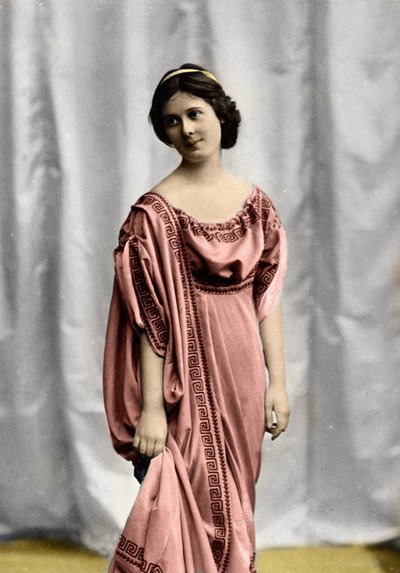 Portrett av danseren Isadora Duncan (1877-1927) (Portrett av danseren Isadora Duncan) Fotografi begynnelsen av det 20. århundre Privat samling av Unknown photographer