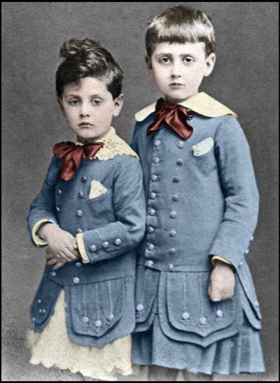 Robert og Marcel Proust barn i 1877. av Unknown photographer