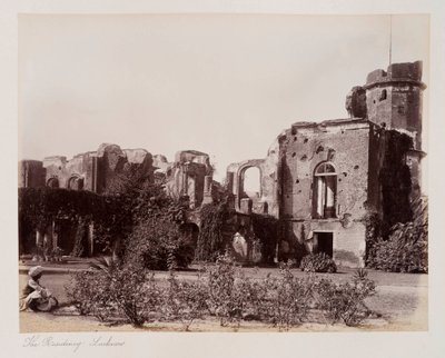 The Residency Lucknow, ca. 1885 (sepia-bilde) av Unknown photographer