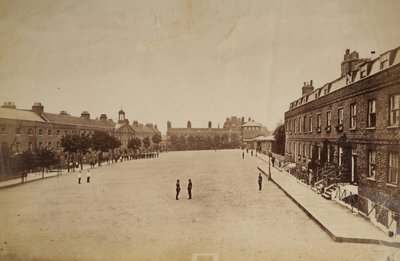 The Royal Marine Barracks i Chatham, Kent, Storbritannia, slutten av 1800-tallet (s/hv-bilde) av Unknown photographer