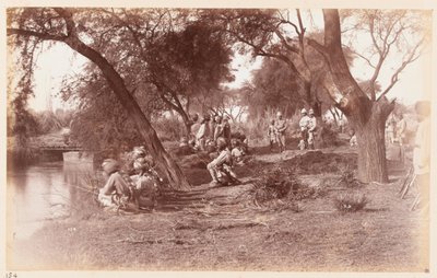 Beslaget av Alipur kanalbro av Guides Cavalry, Delhi treningsleir, 1885 av Unknown