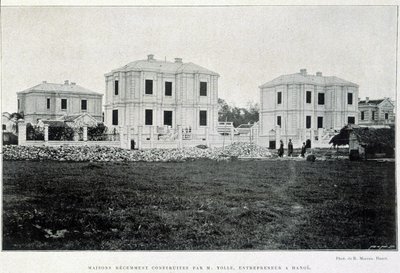 Rekkehus bygget i Hanoi av gründer Yolle, "Le Tonkin i 1900" av Robert Dubois. av Unknown photographer