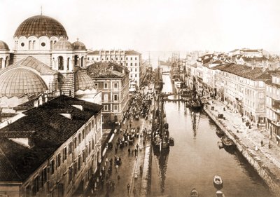 Utsikt over byen Trieste på slutten av 1800-tallet. av Unknown photographer
