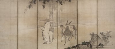 Sushi grov plan d brødvifte g printing road, air rly 1600s. av Unkoku Tōgan
