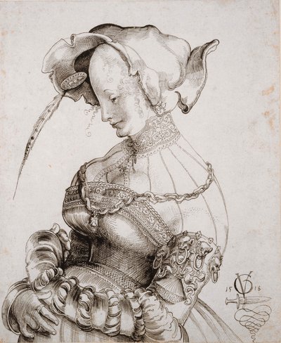 Prostituert i halvfigur, 1518. av Urs Graf