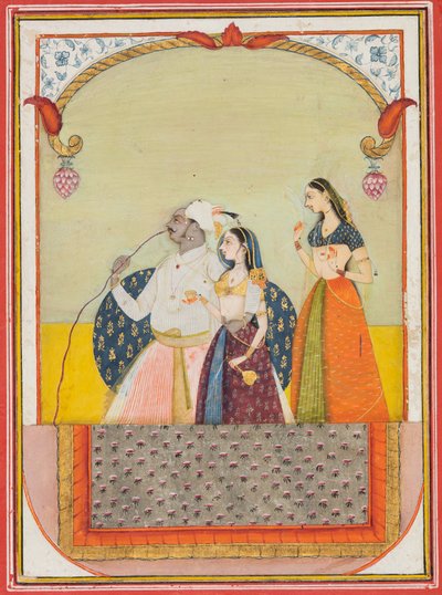 Maharaja Sri Anand Singhji og hans kone, 1729. av Ustad Murad