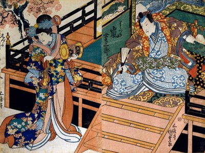Den lange formelen er for Dr. Looney, og Toshia c og r, s sene fra foo r s ason s av Utagawa Kunisada