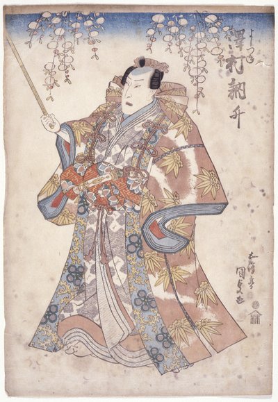 Sawamura Tossh? In The Role Of Yoshitsune (farget treblokktrykk) av Utagawa (1786 1865) Kunisada