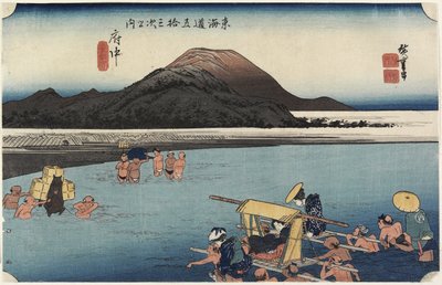 Abe River, Fuchu_, ca. 1833 av Utagawa Hiroshige