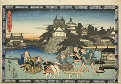 Akt 3 (Sandanme), fra serien "The Revenge of the Loyal Retainers (Chushingura)" av Utagawa Hiroshige