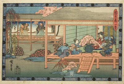 Akt 4 (Yondanme), fra serien "The Revenge of the Loyal Retainers (Chushingura)" av Utagawa Hiroshige