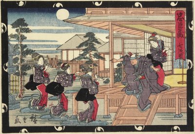 Akt 7, tidlig på 1800-tallet av Utagawa Hiroshige