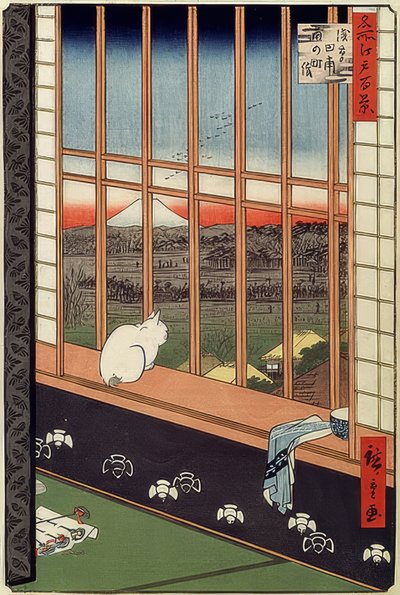 Asakusa rismarker og Torinomachi-festivalen. Fra serien: 100 Famous Views of Edo. 1861 av Utagawa Hiroshige