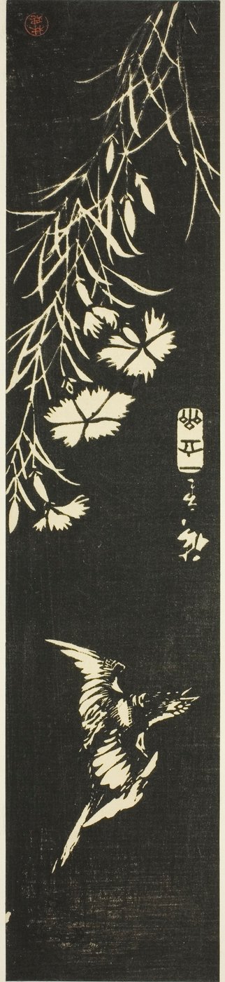Gjøk og rosa av Utagawa Hiroshige