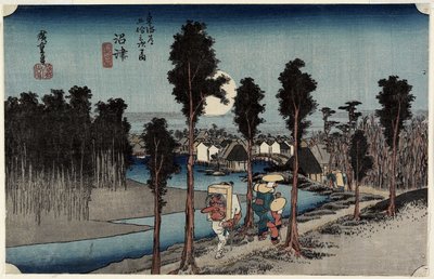 Skumring ved Numazu, ca. 1833 av Utagawa Hiroshige