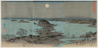 Åtte utsikt over Kanazawa om natten av Utagawa Hiroshige