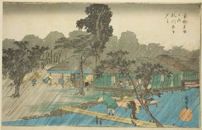 Eve person g Shouer ved Te-utgaven k f Correction River (Yumidate of Tadasugawara), fra Te-serien `` Fa-nettverkets PA-medlems bolig og sted (bosted og interessested)