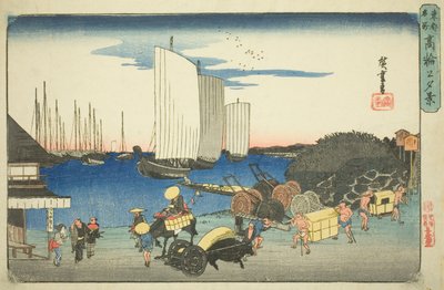 Evening View of Takanawa (Takanawa no yukei), fra serien "Famous Places in the Eastern Capital (Toto meisho)" av Utagawa Hiroshige
