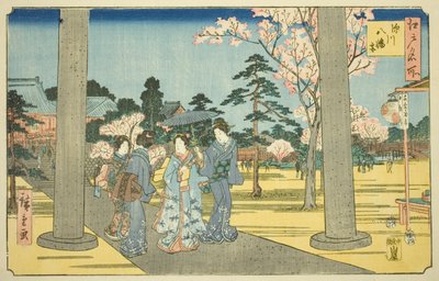 Fukagawa Hachiman Shrine, fra TV-serien av Utagawa Hiroshige