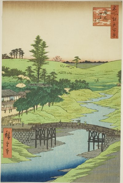 Rive Furukawa, Hiroo (Hiroo Furukawa), fra seriens ``Ridge for ridge d re d fa net s views of Edo (One Hundred Famous Views of Edo)