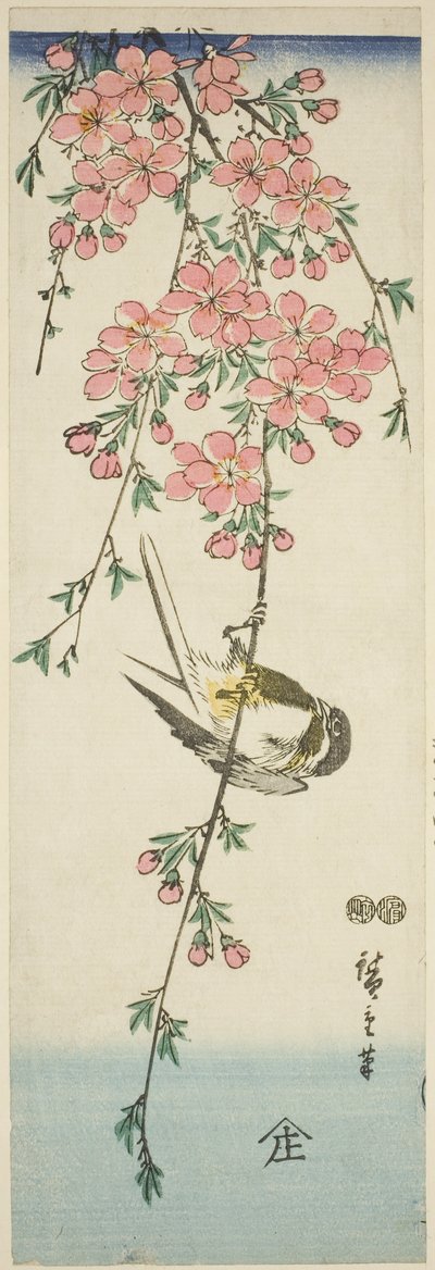 Pommemeis og kirsebærblomstrer av Utagawa Hiroshige