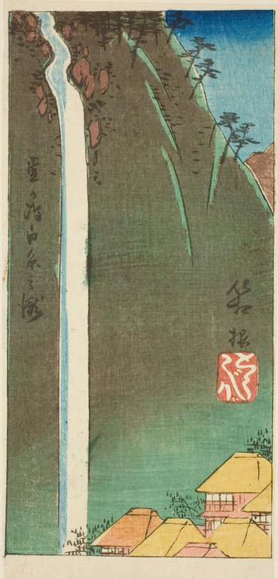 Hakone, seksjon av ark nr. 3 fra serien "Cutouts of the Fifty-three Stations (Gojusan tsugi harimaze)" av Utagawa Hiroshige