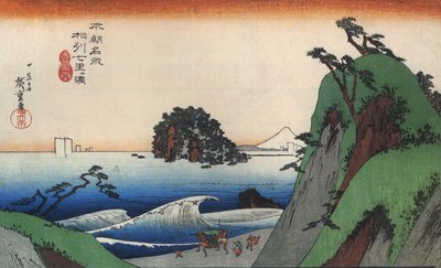 Hiroshige En stor bølge ved kysten av Utagawa Hiroshige