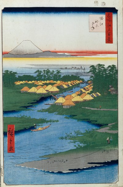 Horie og Nekozane hundre kjente utsikter over Edo, 1856-1858 av Utagawa Hiroshige
