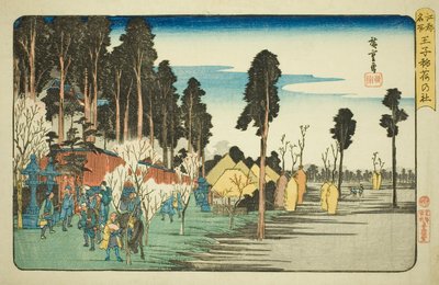 Inari Shine at Oncle (onkel Inari no Yashiro), fra seriens "fa net s pa s member Edo (ting berømt sted)" av Utagawa Hiroshige