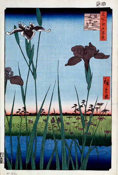 Iriser ved Horikiri ett hundre kjente utsikter over Edo, 1856-1858. av Utagawa Hiroshige