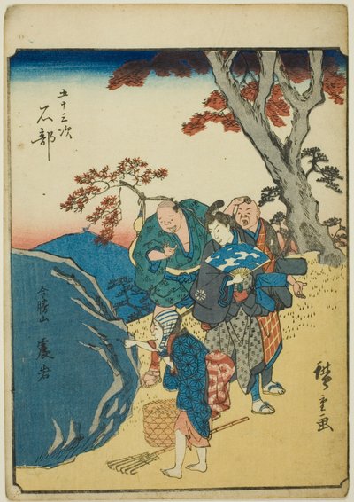 Ishibe, fra seriens "fifty-tre S tachi-lyd "of te urbanity" (Goshuyama neste) ) av Utagawa Hiroshige