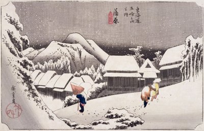 Kambara, fra Fifty-three Stations on the Tokaido Highway c.1834 (treblokk fargetrykk) av Utagawa Hiroshige
