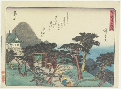 Kameyama, 1837-1844 av Utagawa Hiroshige