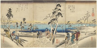 Det er et kjent sted-Snø på siden-Mr. av Utagawa Hiroshige