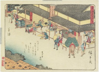 Kusatsu, 1837-1844 av Utagawa Hiroshige