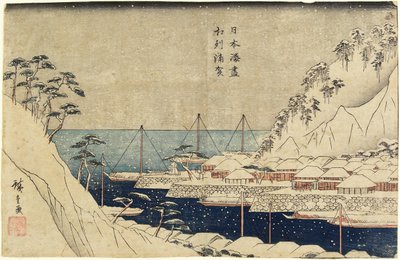 Forede furutrær ved Uraga havn, ca. 1840-1843 av Utagawa Hiroshige