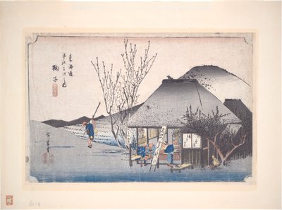 Mariko Tea Shop, fra serien Fifty-three Stations of the Tokaido av Utagawa Hiroshige