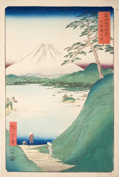 Misaka Pass in Kai Province (Kai Misakagoe), from the series "Thirty-six Views of Mount Fuji (Fuji sanjurokkei)" av Utagawa Hiroshige