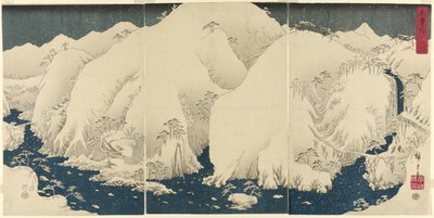 Idea d River sound te foundation loa d (Yamakawa i Kisoji) av Utagawa Hiroshige
