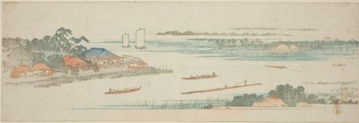 Munningen av Naka-elven (Nakagawa guchi no zu), fra en serie uten navn med kjente utsikter over Edo-forstedene av Utagawa Hiroshige