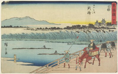 av. 39 Okazaki, 1847-1852 av Utagawa Hiroshige