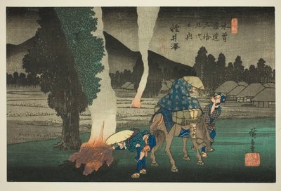 av. 19: Karuizawa, fra serien "Shixty-nines of Tekisokaido" av Utagawa Hiroshige