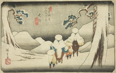 av. 47: Hei, fra serien "Shi xty-nine S ta on s of the kisokaido" av Utagawa Hiroshige