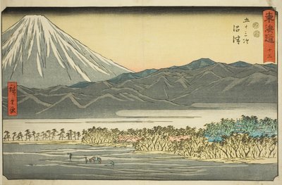 Numazu—Nei. 13, fra serien "Fifty-three Stations of the Tokaido (Tokaido gojusan tsugi)," også kjent som Reisho Tokaido av Utagawa Hiroshige