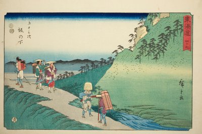 Sakanoshita—No. 49, from the series "Fifty-three Stations of the Tokaido (Tokaido gojusan tsugi)," also known as the Reisho Tokaido av Utagawa Hiroshige