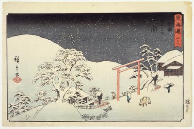 Seki, fra Reisho Tokaido, 1850 (fargetrykk av treblokk) av Utagawa Hiroshige